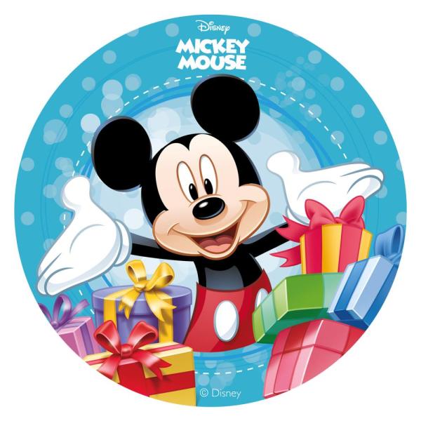 Dekora MICKEY Zucker-Tortenaufleger rund 20cm